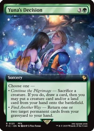 Yuna's Decision (Extended Art) (FIC-125) - Commander: FINAL FANTASY Foil-1