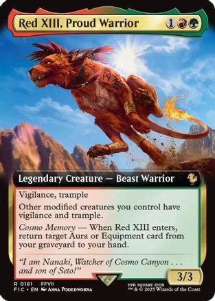 Red XIII, Proud Warrior (Extended Art) [FINAL FANTASY Commander]-1