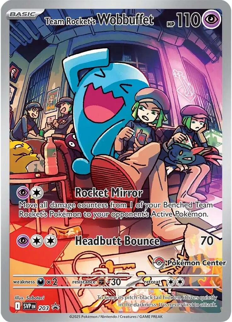 Team Rocket's Wobbuffet (203) (Pokemon Center Exclusive) [Scarlet & Violet: Black Star Promos]-1