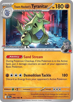Team Rocket's Tyranitar (096/182) (Pokemon Center Exclusive) [Miscellaneous Cards]-1