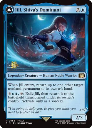 Jill, Shiva's Dominant // Shiva, Warden of Ice [FINAL FANTASY Prerelease Promo]-1