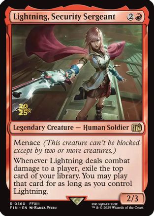Lightning, Security Sergeant [FINAL FANTASY Prerelease Promo]-1