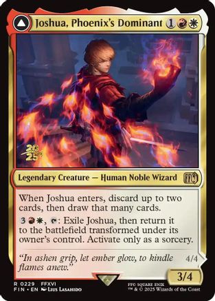Joshua, Phoenix's Dominant // Phoenix, Warden of Fire [FINAL FANTASY Prerelease Promo]-1