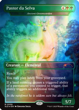 Pastor da Selva - Ancient Greenwarden (Rainbow Foil) [Secret Lair Drop Series]-1