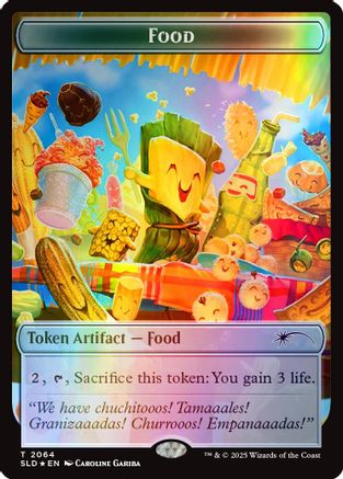 Food Token (2064) (Rainbow Foil) [Secret Lair Drop Series]-1
