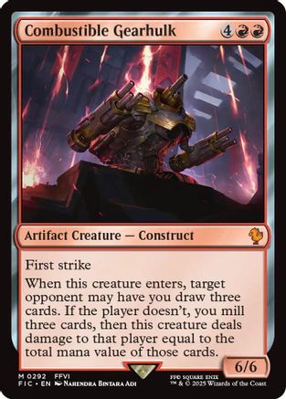 Combustible Gearhulk (Surge Foil) [FINAL FANTASY Commander]-1