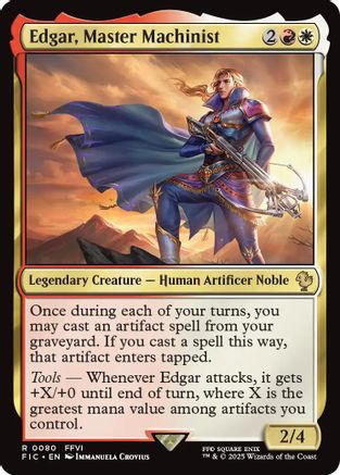 Edgar, Master Machinist (Surge Foil) [FINAL FANTASY Commander]-1