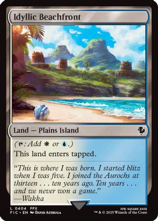 Idyllic Beachfront (Surge Foil) [FINAL FANTASY Commander]-1