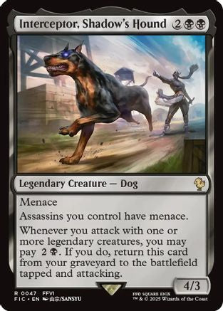 Interceptor, Shadow's Hound (Surge Foil) [FINAL FANTASY Commander]-1