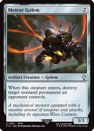 Meteor Golem (Surge Foil) [FINAL FANTASY Commander]-1