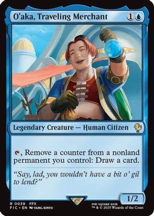 O'aka, Traveling Merchant (Surge Foil) [FINAL FANTASY Commander]-1
