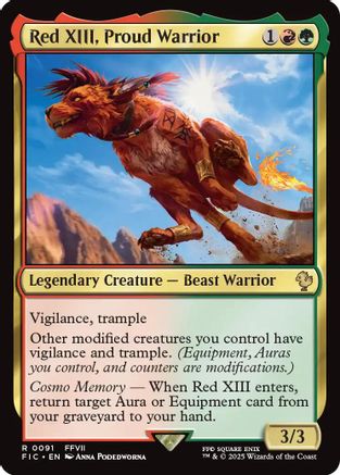 Red XIII, Proud Warrior (Surge Foil) [FINAL FANTASY Commander]-1