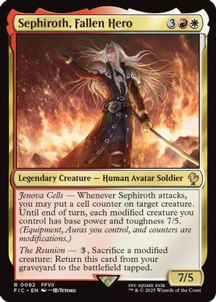 Sephiroth, Fallen Hero (Surge Foil) [FINAL FANTASY Commander]-1