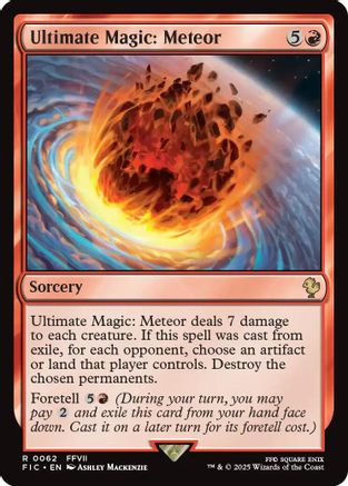 Ultimate Magic: Meteor (Surge Foil) (FIC-062) - Commander: FINAL FANTASY Foil-1