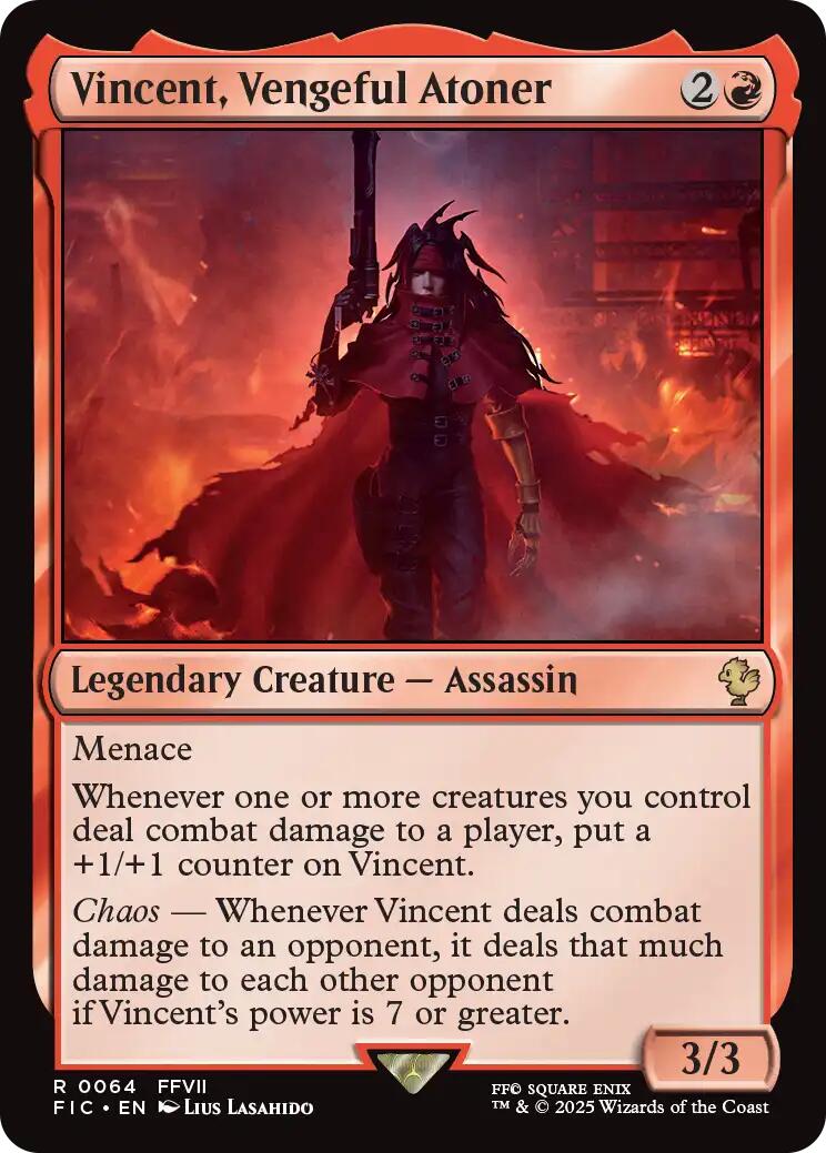 Vincent, Vengeful Atoner (Surge Foil) [FINAL FANTASY Commander]-1