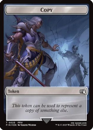 Copy (0025) // Moogle (0034) Double-Sided Token (Surge Foil) [FINAL FANTASY Tokens]-3