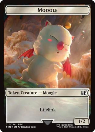 Moogle (0034) // Treasure (0036) Double-Sided Token (Surge Foil) [FINAL FANTASY Tokens]-3