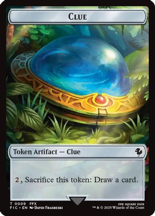 Clue // Treasure Double-Sided Token (Surge Foil) [FINAL FANTASY Commander Tokens]-3