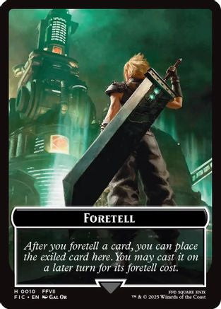 Foretell // Treasure Double-Sided Token (Surge Foil) [FINAL FANTASY Commander Tokens]-5