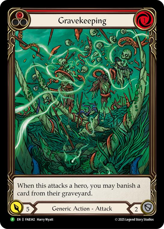 Gravekeeping (Red) [FAB342] (Promo)  Rainbow Foil-1