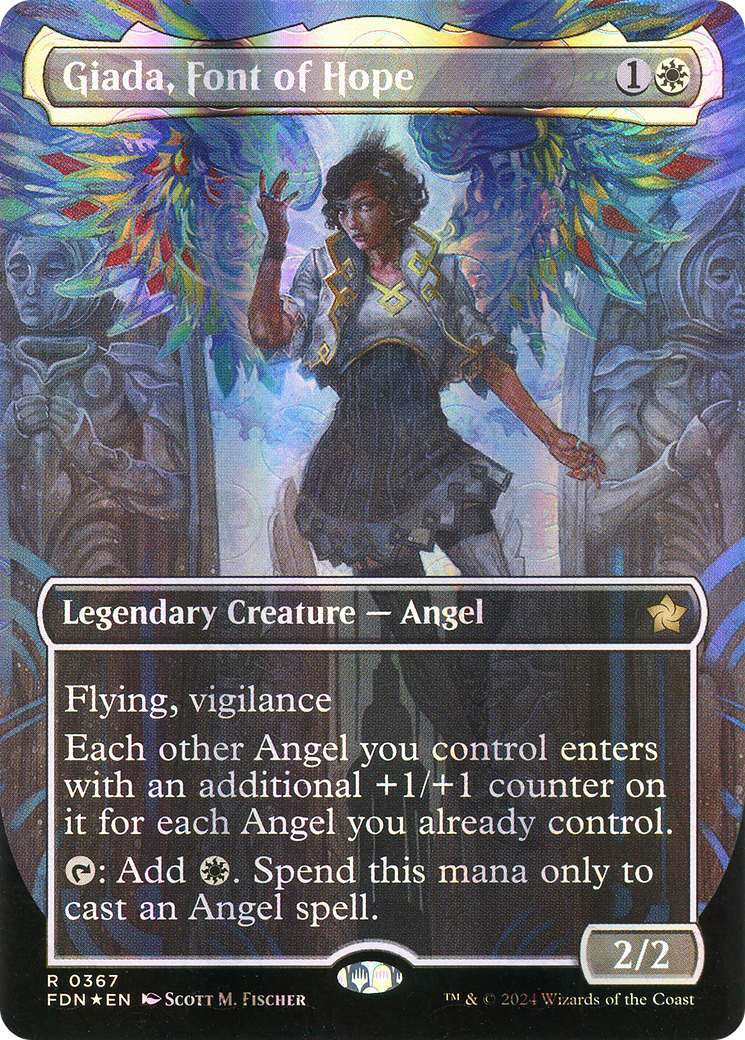 Giada, Font of Hope (Borderless) (Mana Foil) [Foundations]-1