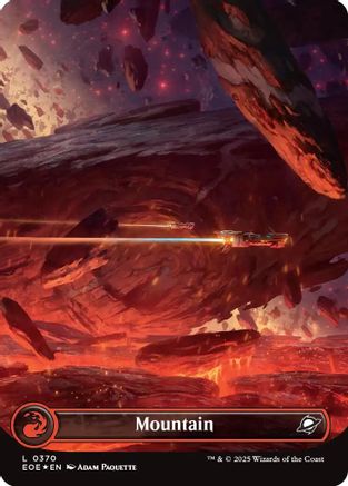 Mountain (0370) (Borderless) (Galaxy Foil) [Edge of Eternities]-1