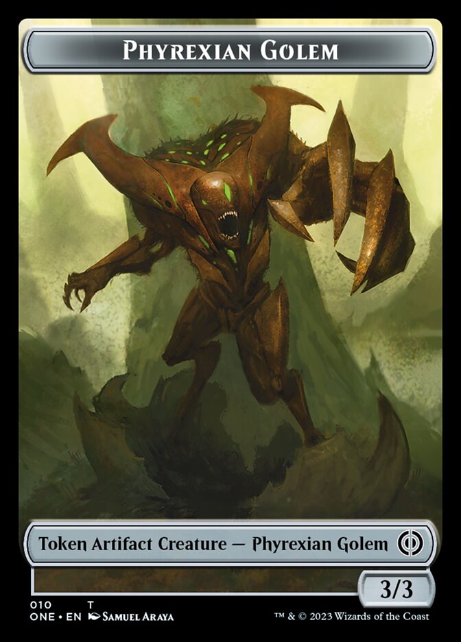 Phyrexian Mite (011) // Phyrexian Golem Double-Sided Token [Phyrexia: All Will Be One Tokens]-4