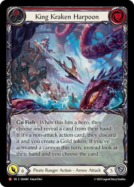King Kraken Harpoon (Extended Art) [SEA085] (High Seas)  Rainbow Foil-1