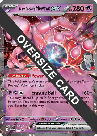 Team Rocket's Mewtwo ex (205) (Jumbo Card) [Scarlet & Violet: Black Star Promos]-1