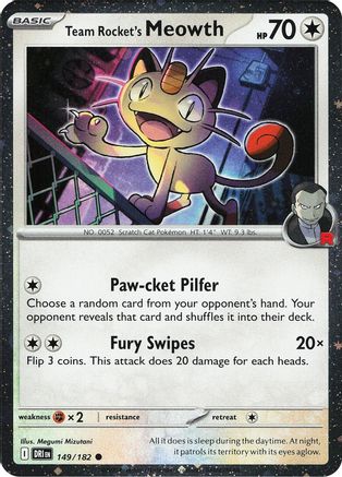Team Rocket's Meowth (149/182) (Cosmos Holo) [Miscellaneous Cards]-1