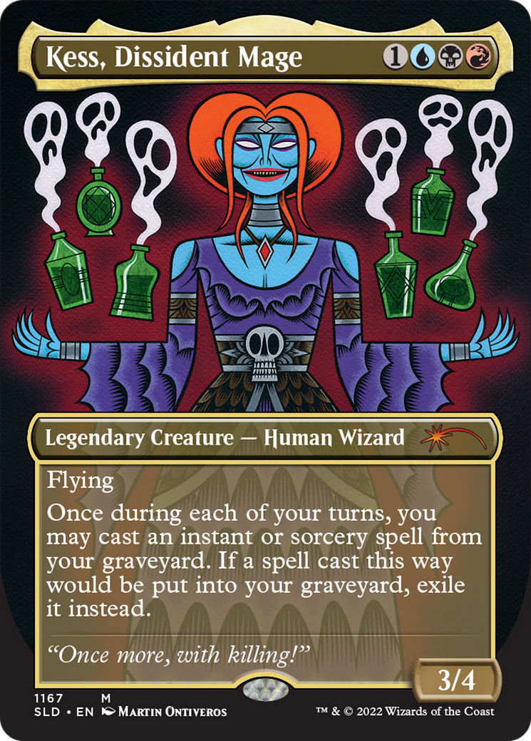 Kess, Dissident Mage (Borderless) [Secret Lair Drop Series]-1