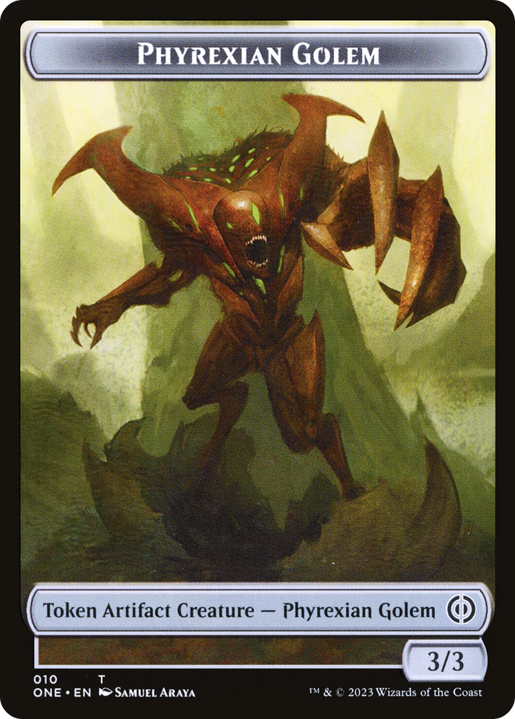 Phyrexian Golem (TONE-010) - Phyrexia: All Will Be One Tokens Foil-1