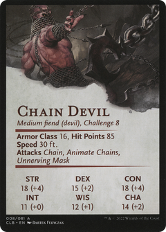 Chain Devil // Chain Devil (ACLB-008) - Battle for Baldur's Gate Art Series (Borderless) Foil-2
