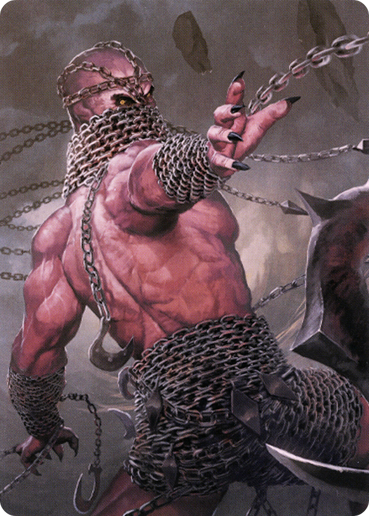 Chain Devil // Chain Devil (ACLB-008) - Battle for Baldur's Gate Art Series (Borderless) Foil-3