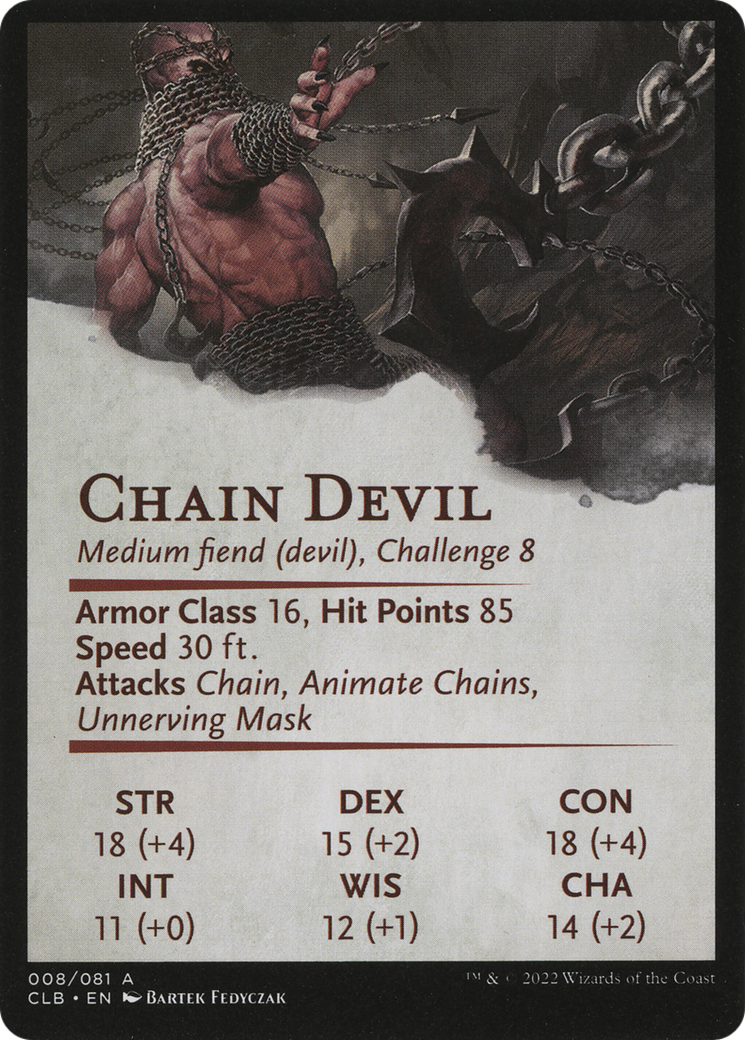 Chain Devil // Chain Devil (ACLB-008) - Battle for Baldur's Gate Art Series (Borderless)-2