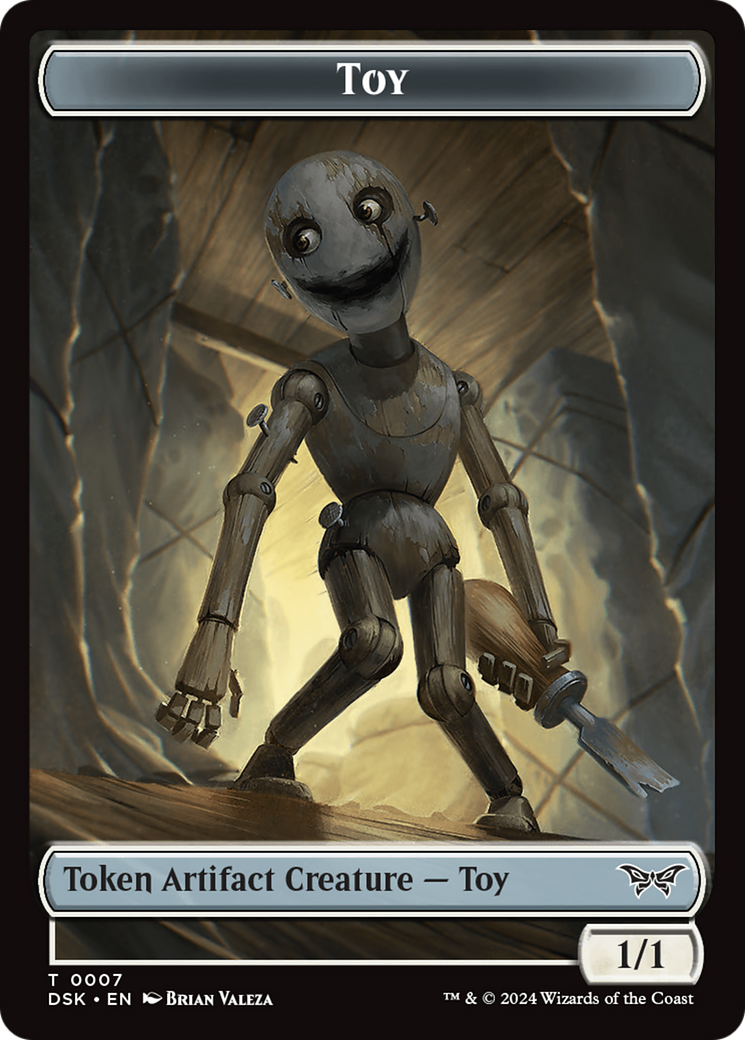 Toy // Manifest Double-Sided Token [Duskmourn: House of Horror Tokens]-1