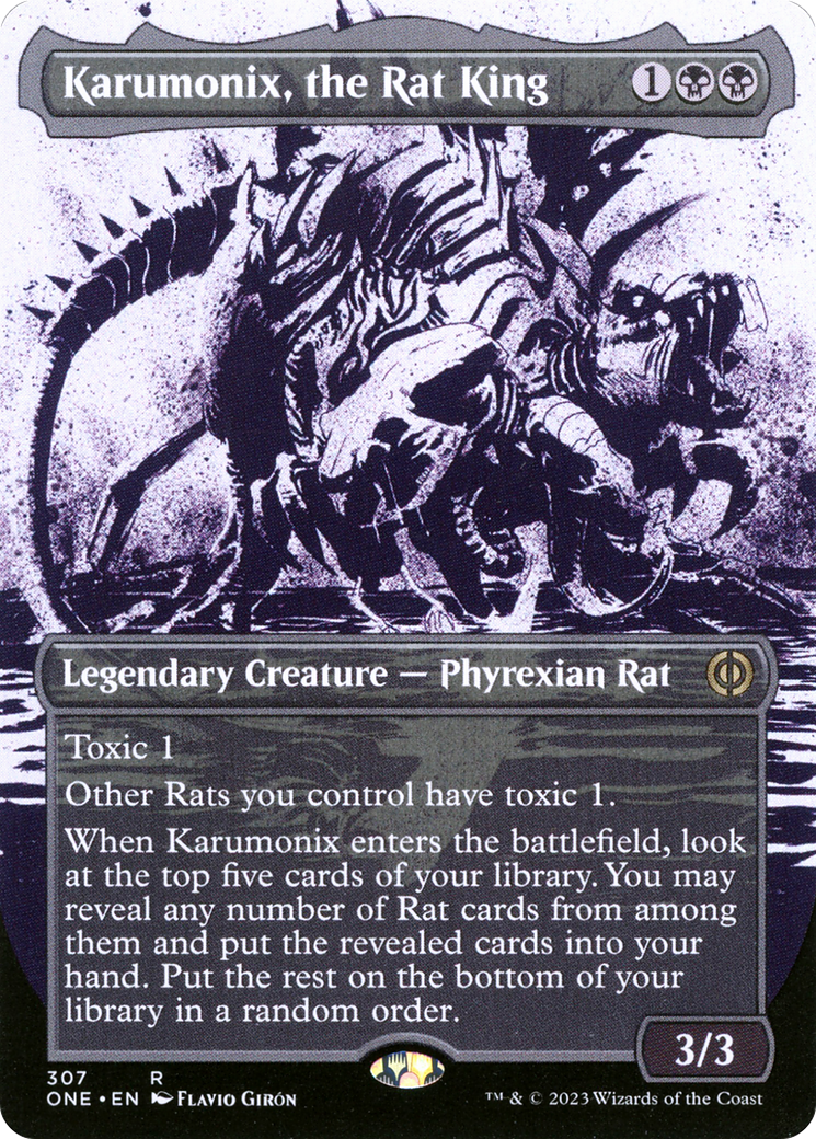 Karumonix, the Rat King (Borderless Ichor) [Phyrexia: All Will Be One]-1
