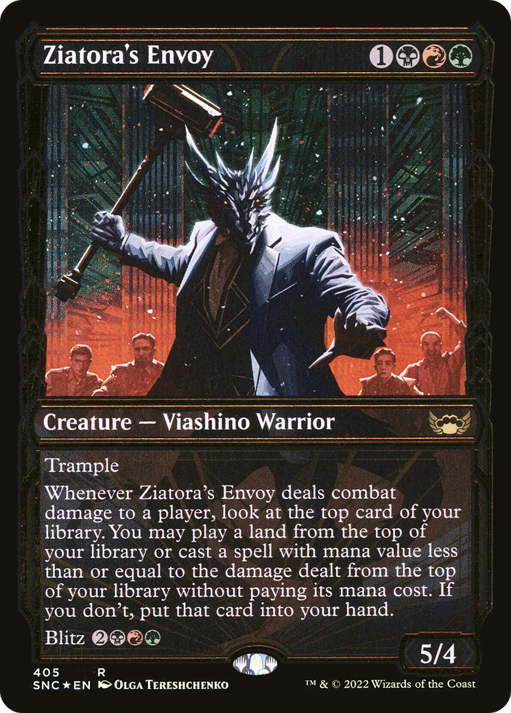 Ziatora's Envoy (Gilded Foil) (SNC-405) - Streets of New Capenna: (Showcase) Foil-1