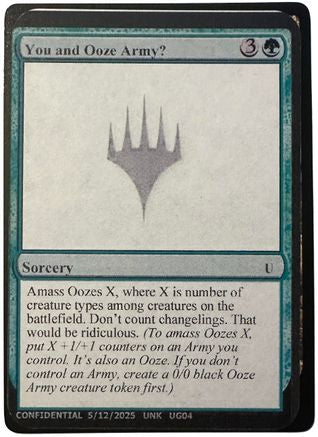 You and Ooze Army? (-) - Un-Known Event Playtest Cards-1