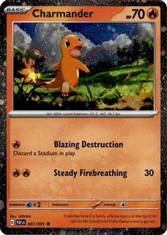Charmander (007/091) (Cosmos Holo) [Scarlet & Violet: Paldean Fates]-1