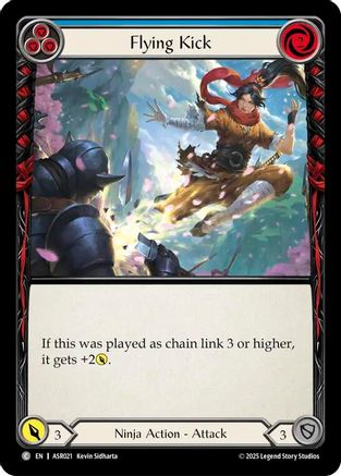 Flying Kick (Blue) [ASR021] (Armory Deck: Ira)-1