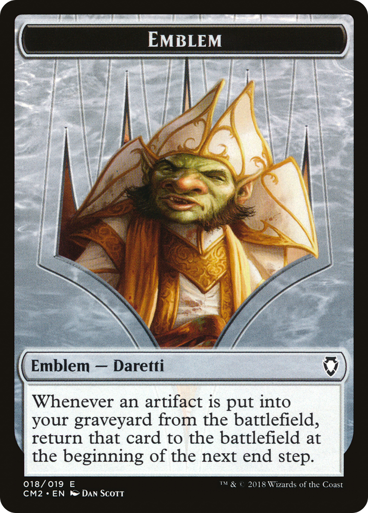Daretti, Scrap Savant Emblem [Commander Anthology Volume II Tokens]-1
