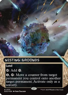 Nesting Grounds (0121) (Borderless) (Galaxy Foil) [Edge of Eternities: Stellar Sights]-1