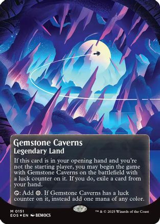 Gemstone Caverns (0151) (Borderless) (Galaxy Foil) [Edge of Eternities: Stellar Sights]-1