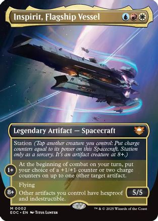 Inspirit, Flagship Vessel (Borderless) [Edge of Eternities Commander]-1
