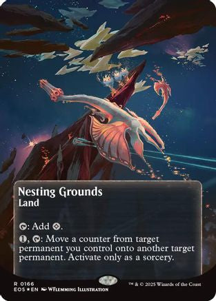 Nesting Grounds (0166) (Borderless) (Galaxy Foil) [Edge of Eternities: Stellar Sights]-1