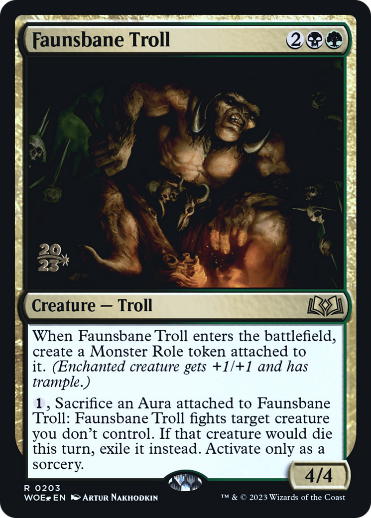 Faunsbane Troll [Wilds of Eldraine Prerelease Promos]-1