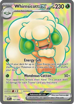 Whimsicott ex (157/086) [Scarlet & Violet: White Flare]-1