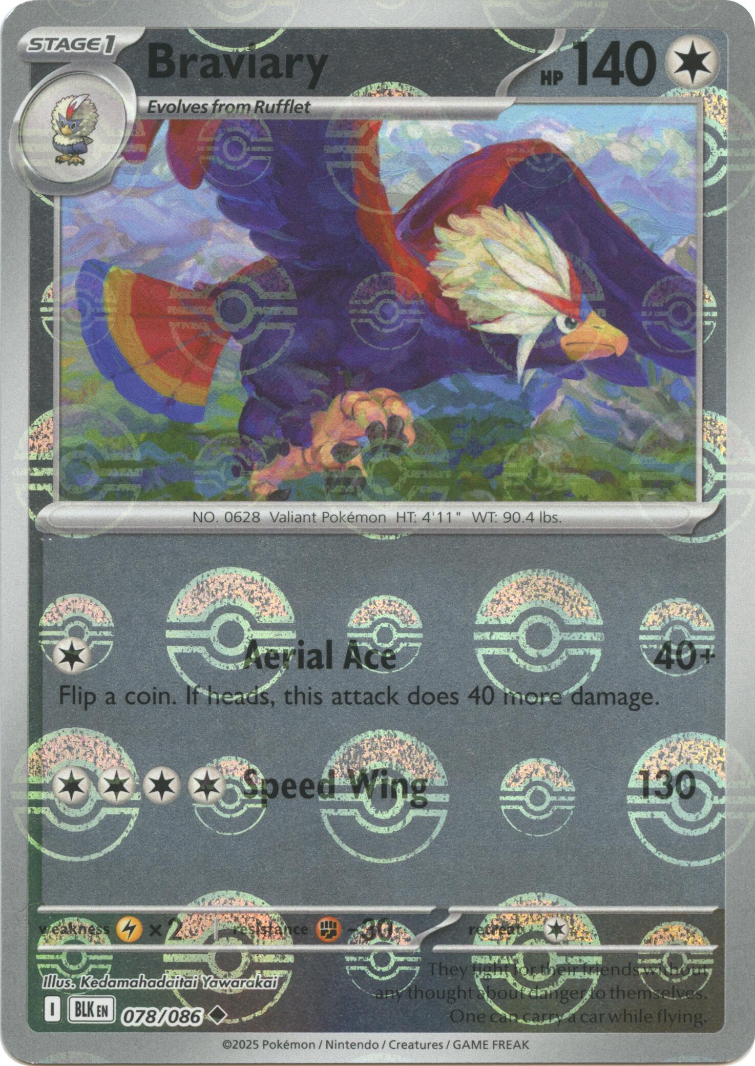 Braviary (078/086) (Poke Ball Pattern) [Scarlet & Violet: Black Bolt]-1