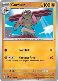 Gurdurr (048/086) (Reverse Holo) [Scarlet & Violet: Black Bolt]-1